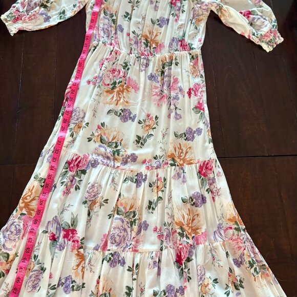 NWT Floral Off the Shoulder Midi Dress Sz XL from H&M - Picture 5 of 5